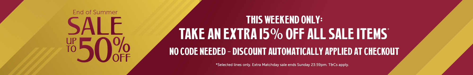 UP TO 50% OFF SALE PLUS 15% OFF ALL SALE