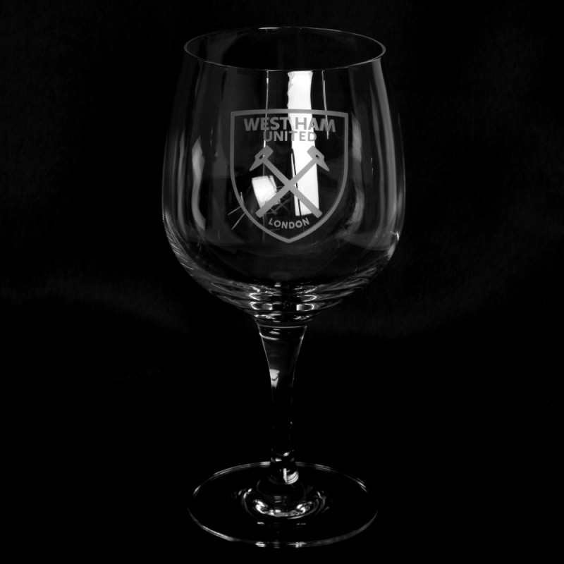 West Ham Crystal Gin Glass