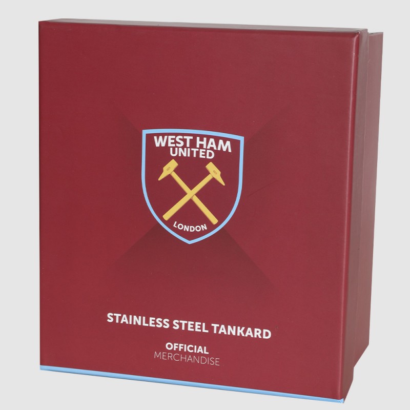West Ham Boxed Stainless Steel Tankard