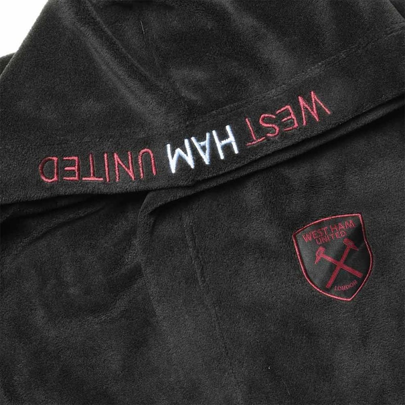 West Ham Junior Black Dressing Gown