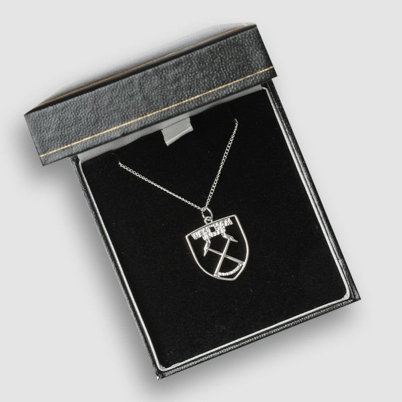 West Ham Silver Cut Out Crest Pendant & Chain