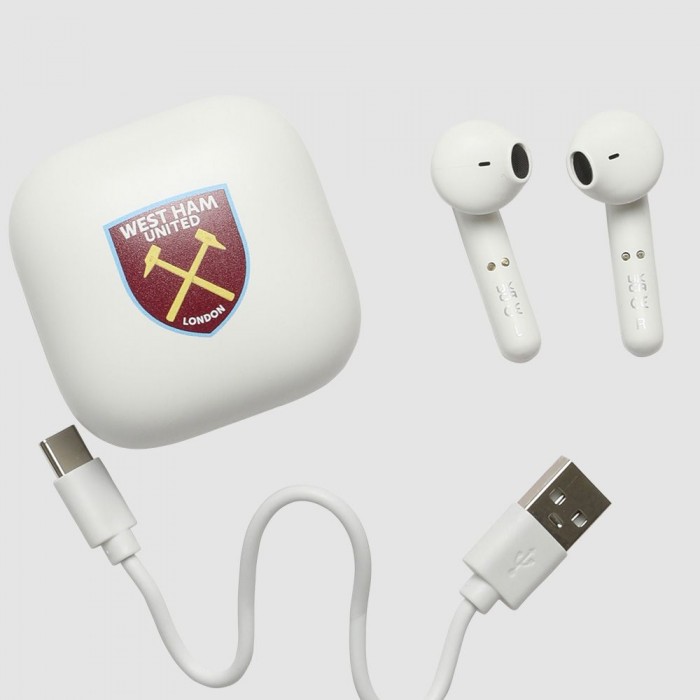 West Ham White Earbuds