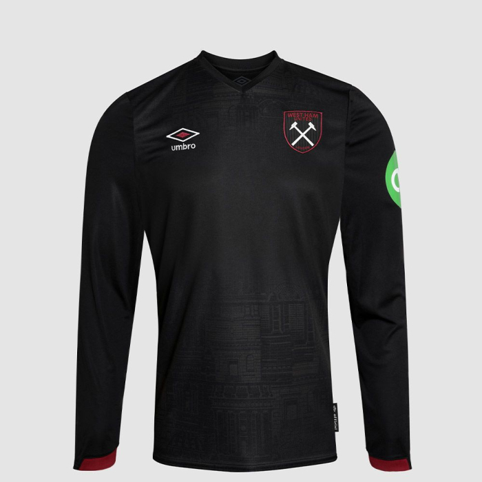 Junior Long Sleeve Away Shirt 24/25 - Black