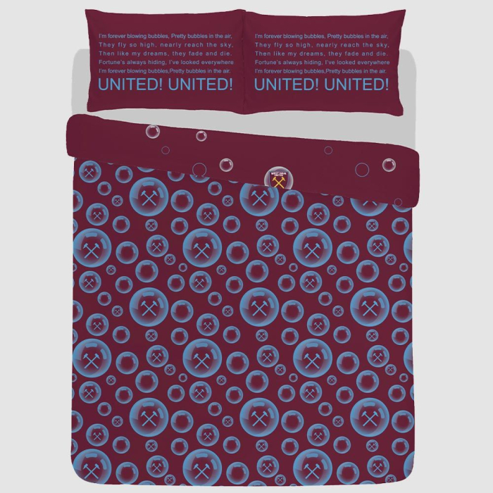 West Ham Bubbles Double Duvet Set