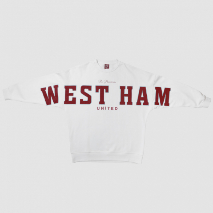 West Ham Womens White Oversized Sweatshirt