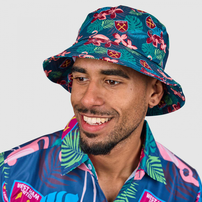 West Ham Hawaiian Flamingo Green Bucket Hat
