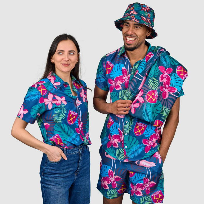 West Ham Hawaiian Flamingo Green Bucket Hat