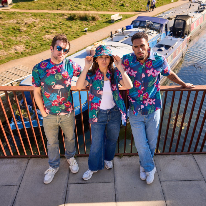 West Ham Hawaiian Flamingo Green Bucket Hat