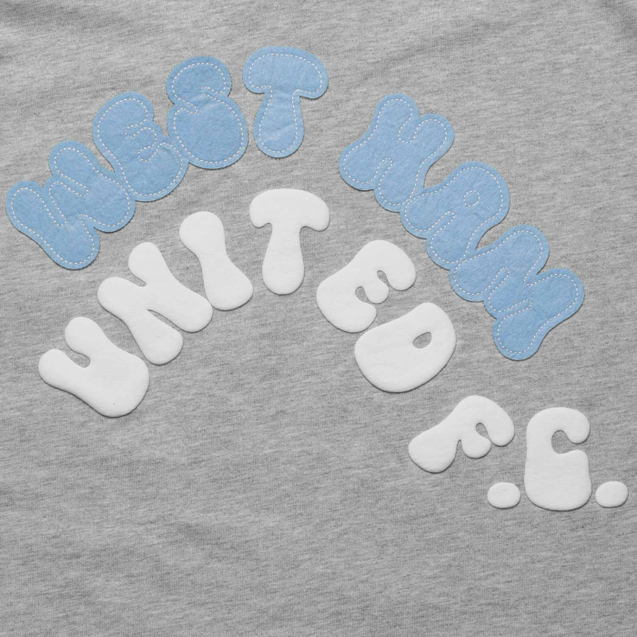 Writing on West Ham Junior Puff Print Grey T-Shirt