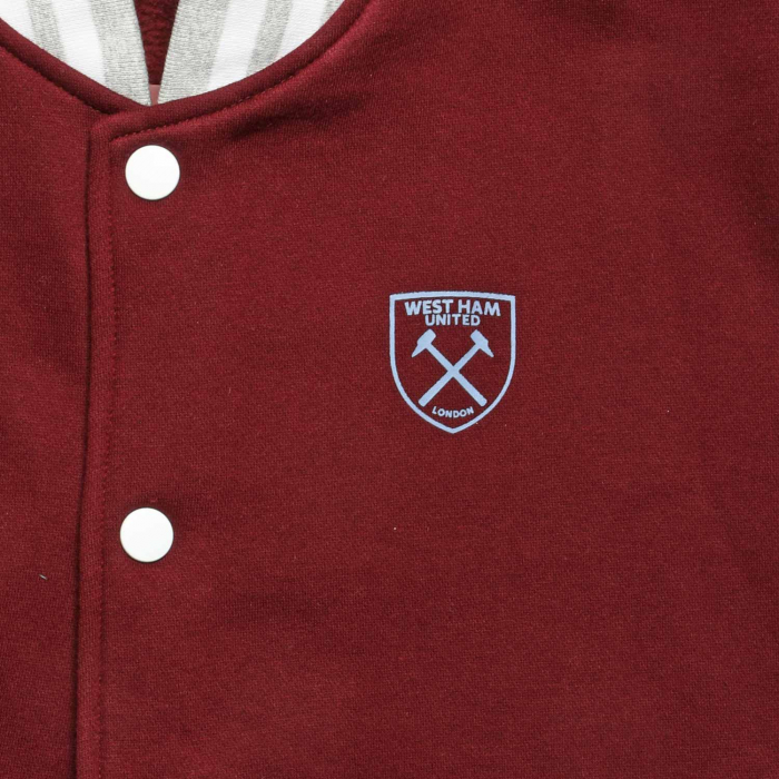 Crest on West Ham Junior Puff Print Claret & Blue Jacket