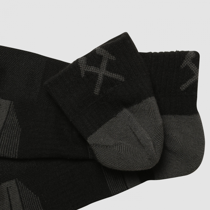 West Ham Adult 3 Pack Ankle Socks - Black