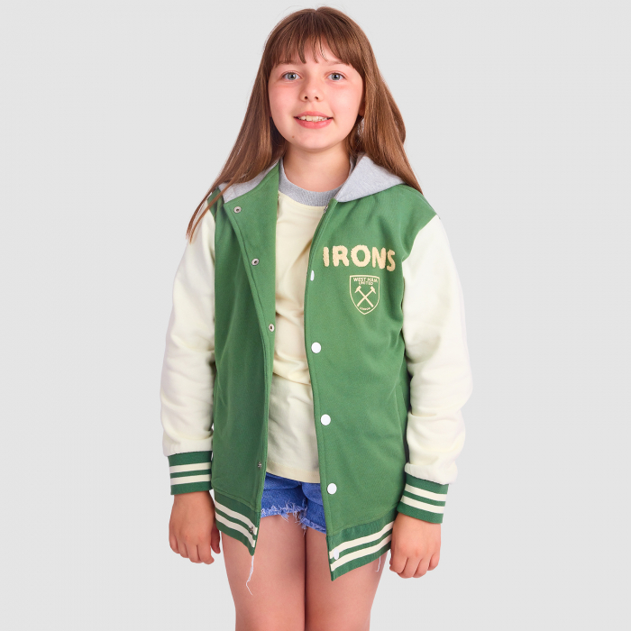 West Ham Junior Chenille Jacket - Green/Cream
