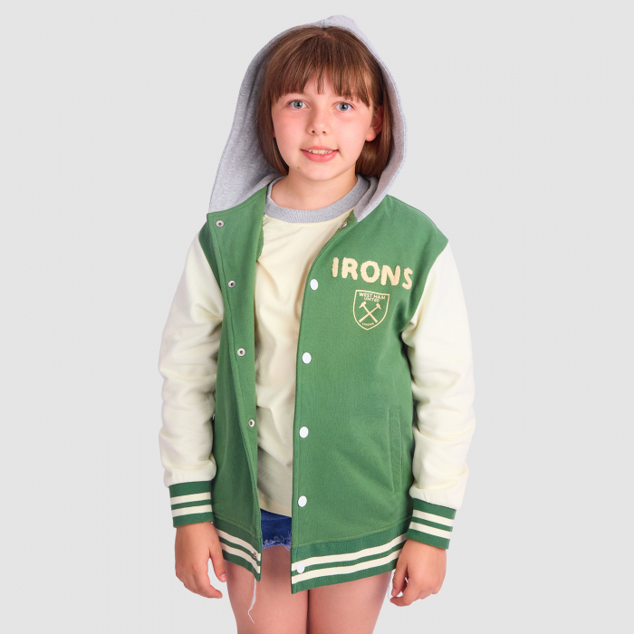 West Ham Junior Chenille Jacket - Green/Cream