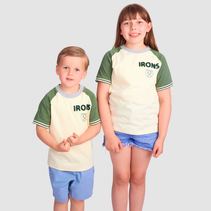 West Ham Junior Chenille T-Shirt - Cream/Green