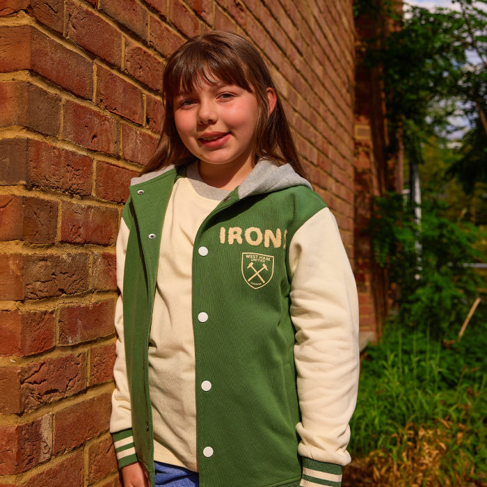 West Ham Junior Chenille Jacket - Green/Cream