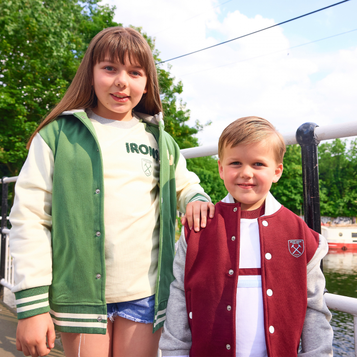 West Ham Junior Chenille T-Shirt - Cream/Green