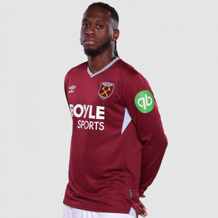 West Ham 25/26 Adults Long Sleeve Home Shirt 