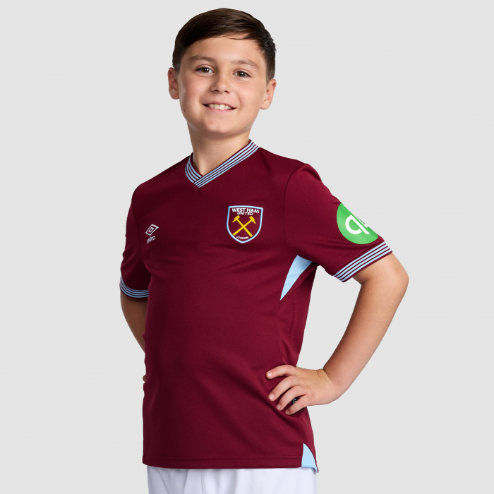 West Ham 25/26 Junior Short Sleeved Home Shirt 