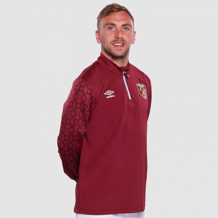 West Ham 25/26 Adults Claret PreMatch Midlayer Top
