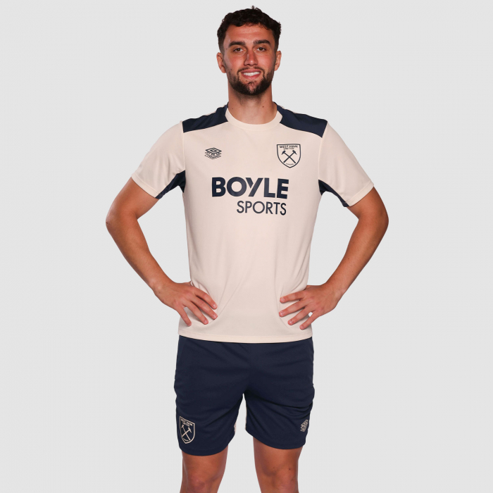 West Ham 25/26 Adults Ecru Training Jersey
