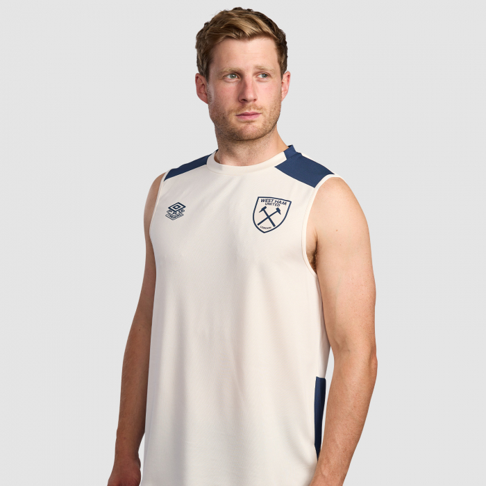 West Ham 25/26 Adults Ecru Sleeveless Jersey