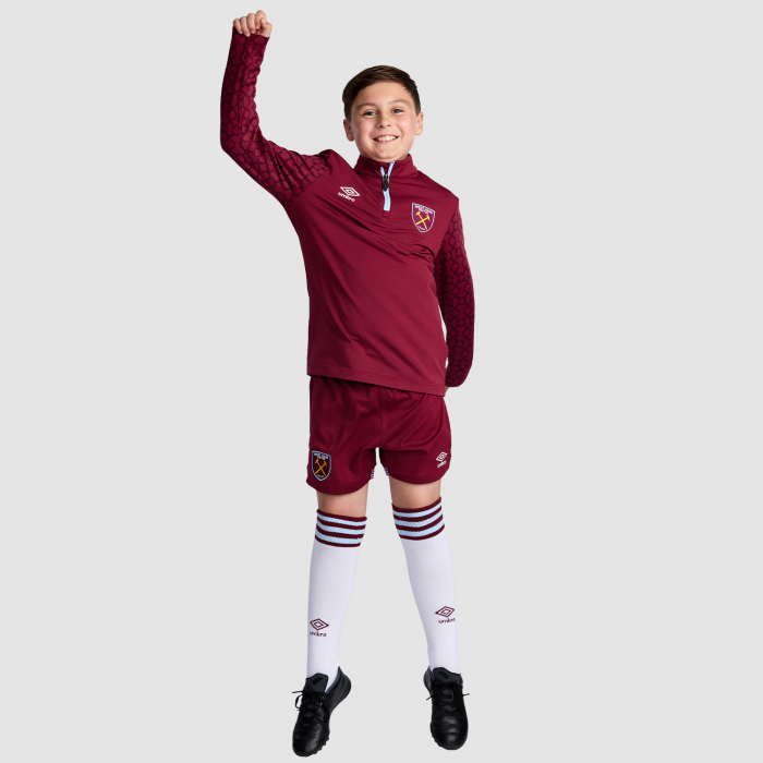 West Ham 25/26 Junior Claret PreMatch Midlayer Top