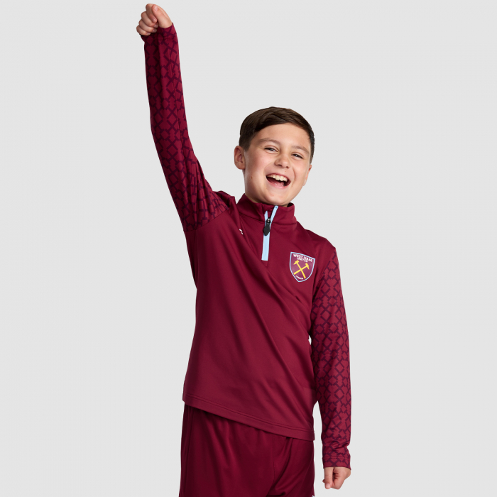 West Ham 25/26 Junior Claret PreMatch Midlayer Top