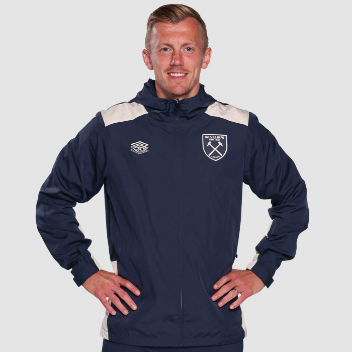 West Ham 25/26 Adults Navy Shower Jacket