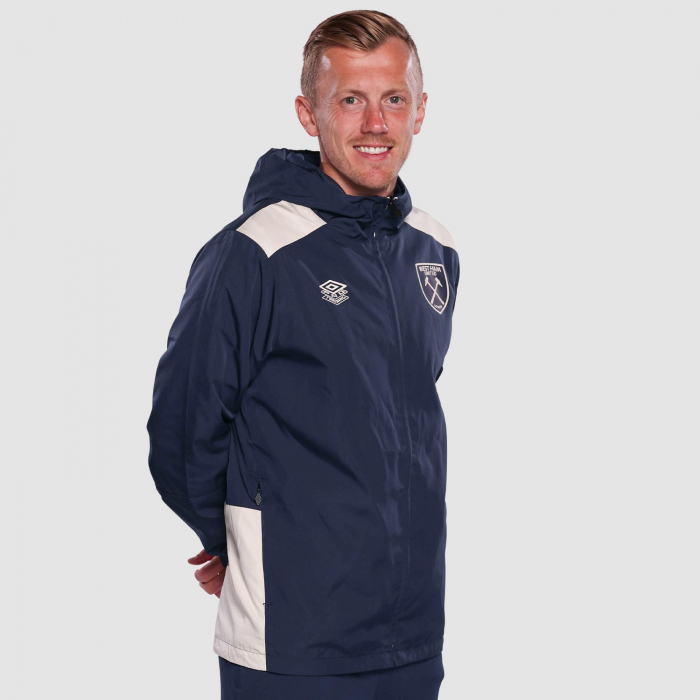 West Ham 25/26 Adults Navy Shower Jacket