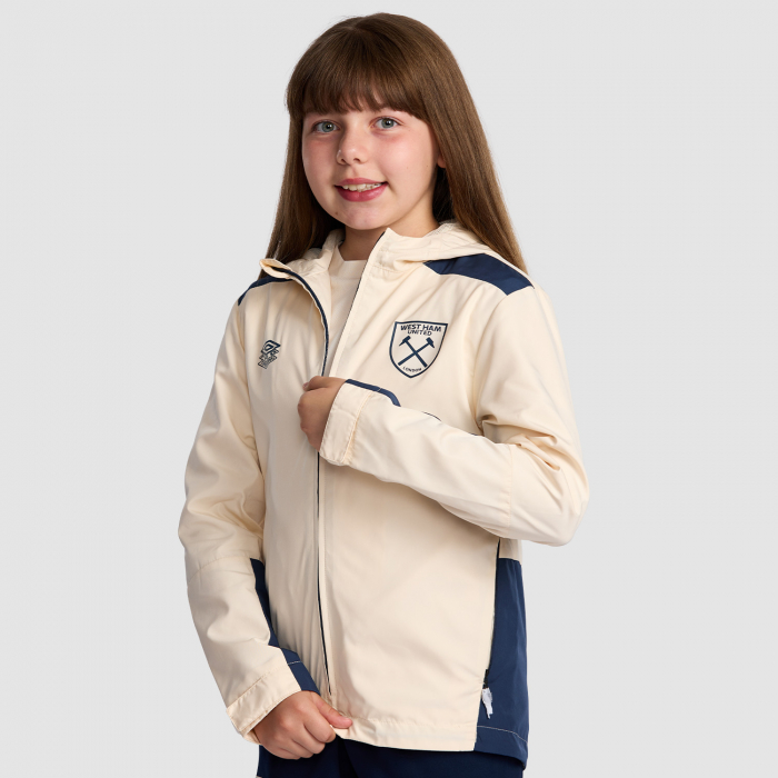 West Ham 25/26 Junior Ecru Shower Jacket