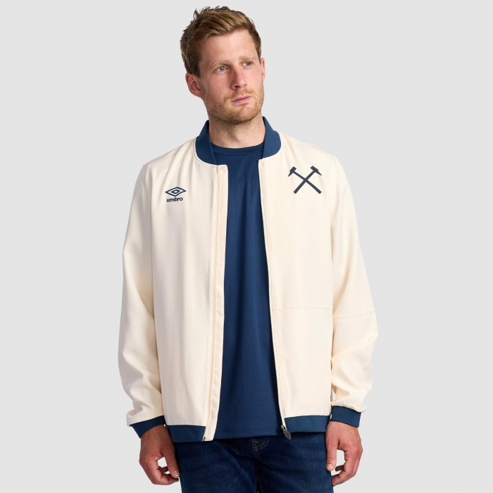 West Ham 25/26 Adults Ecru Training Jacket