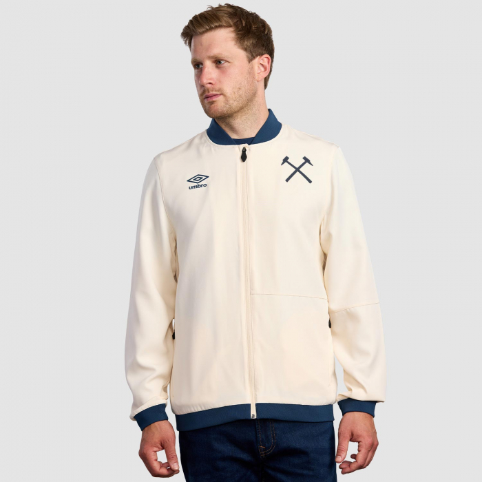 West Ham 25/26 Adults Ecru Training Jacket