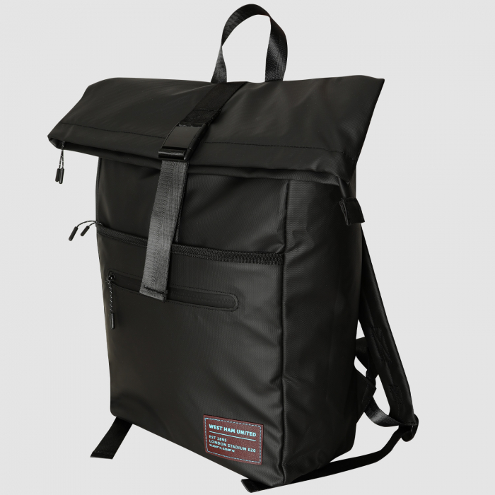 West Ham Black Rolltop Backpack