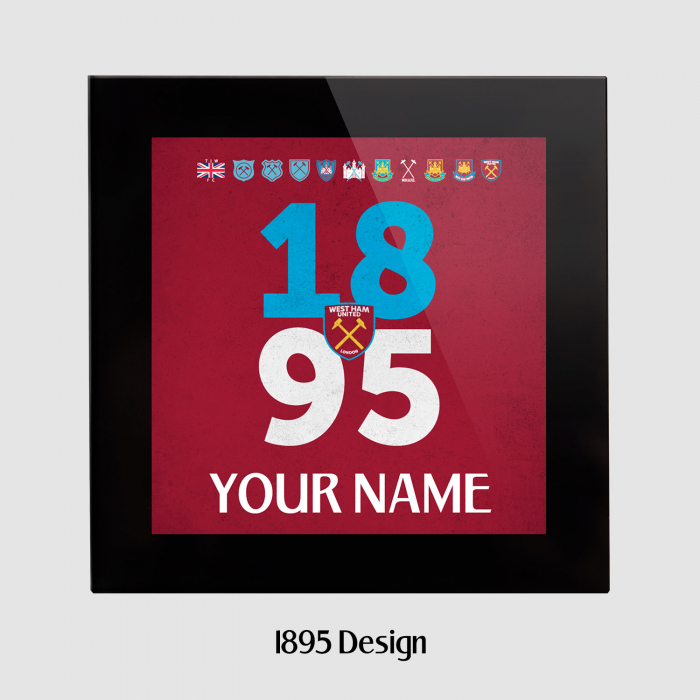 West Ham Personalised Glass Coaster