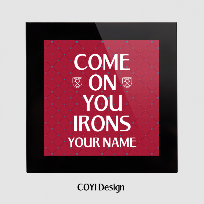 West Ham Personalised Glass Coaster