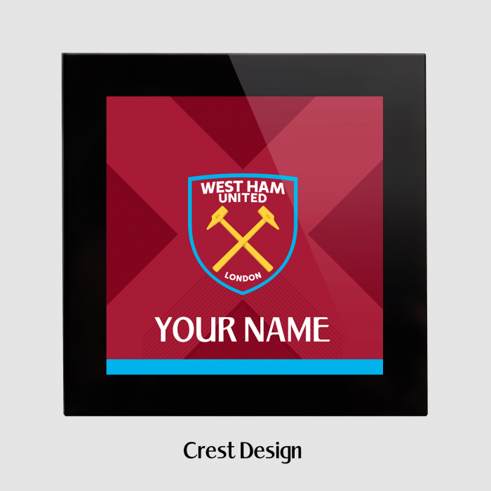 West Ham Personalised Glass Coaster