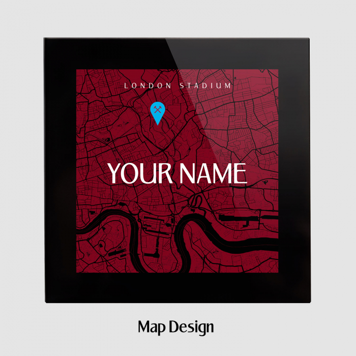 West Ham Personalised Glass Coaster