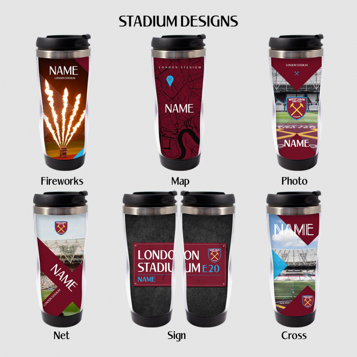 West Ham Personalised Travel Mug