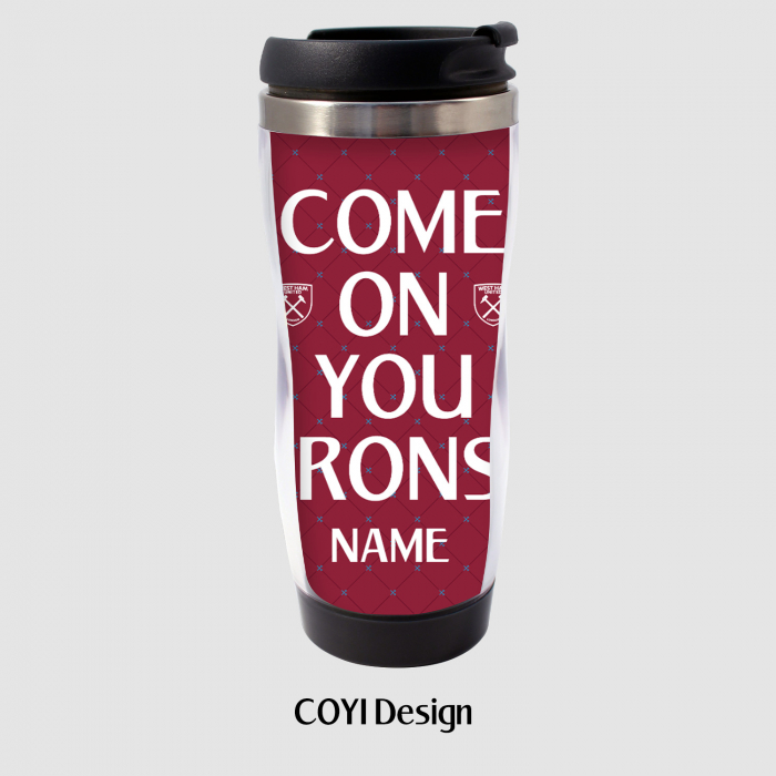 West Ham Personalised Travel Mug