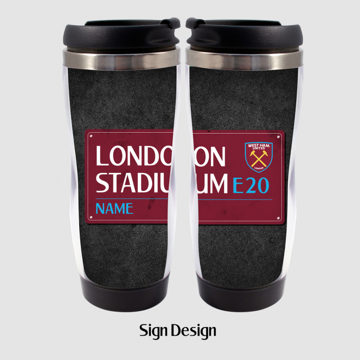 West Ham Personalised Travel Mug