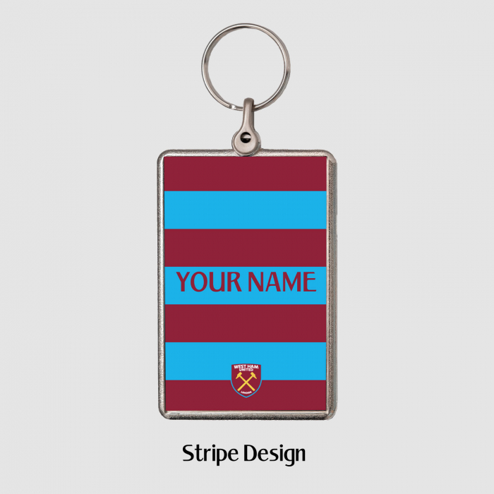 West Ham Personalised Metal Keyring