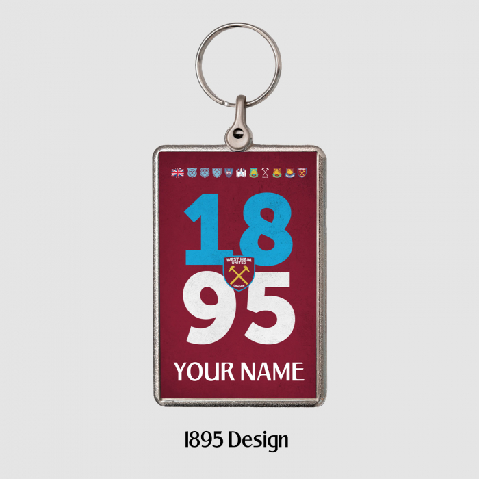 West Ham Personalised Metal Keyring