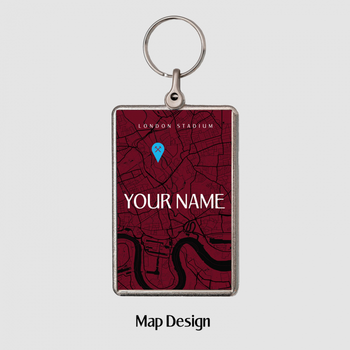 West Ham Personalised Metal Keyring