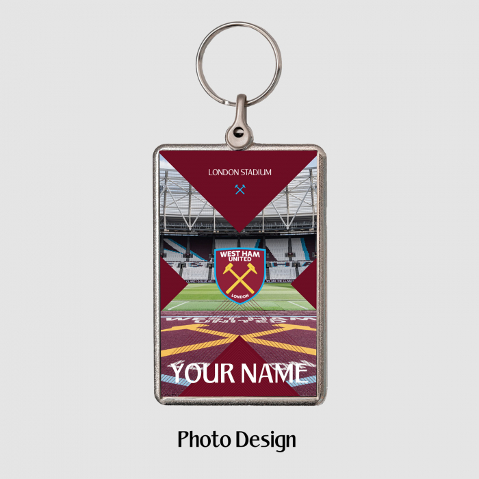 West Ham Personalised Metal Keyring