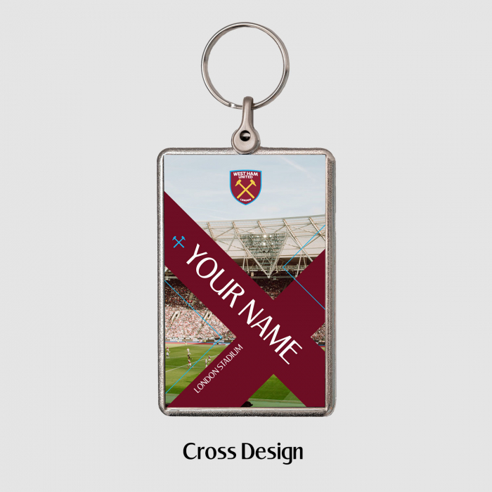 West Ham Personalised Metal Keyring