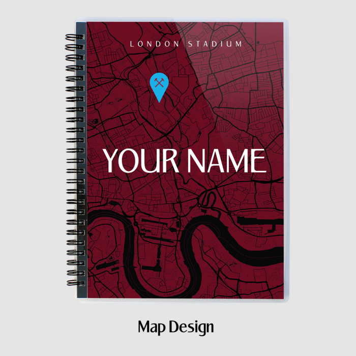 West Ham Personalised 6X8 Notebook