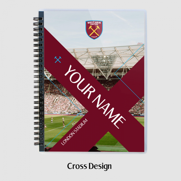 West Ham Personalised 6X8 Notebook