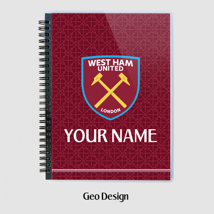 West Ham Personalised 6X8 Notebook