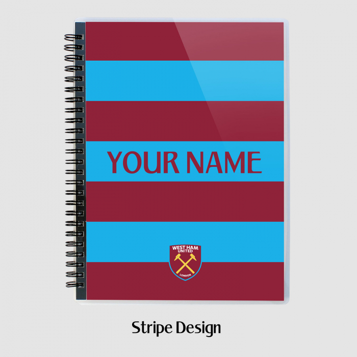 West Ham Personalised 6X8 Notebook