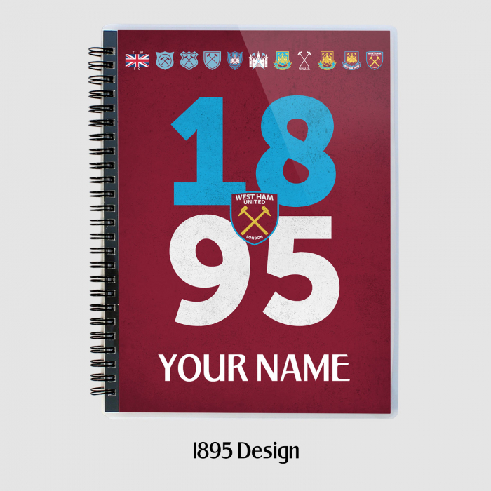 West Ham Personalised 6X8 Notebook